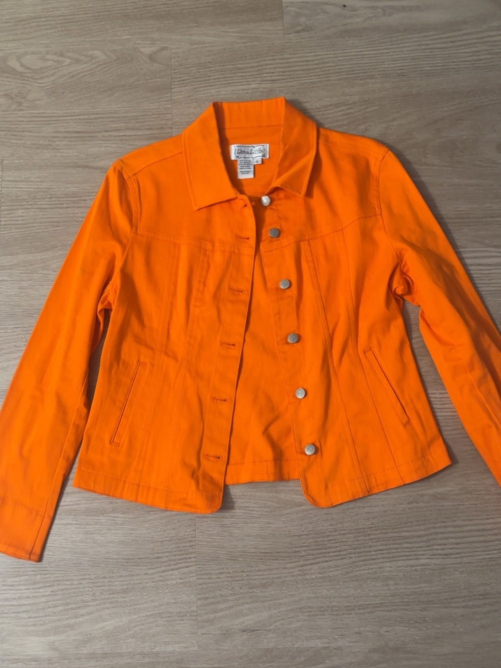 Charter Club Orange Denim Jacket